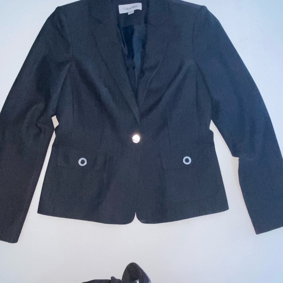Dark Blue Calvin Klein Blazer with shoulder pads - Picture 7 of 7